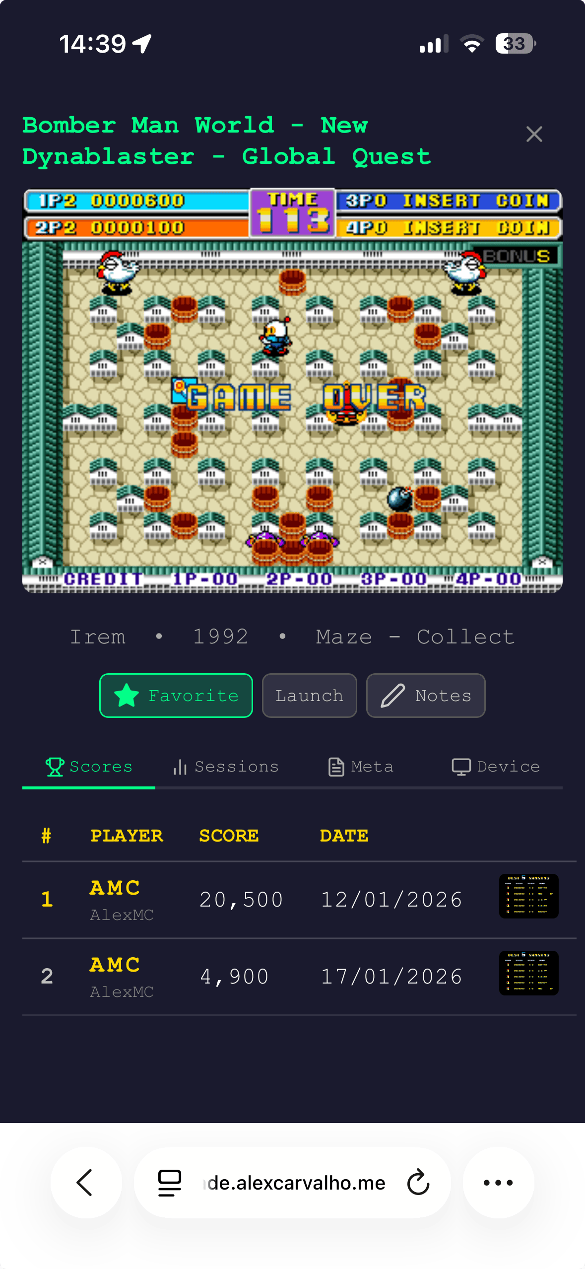 Per-Game Leaderboards